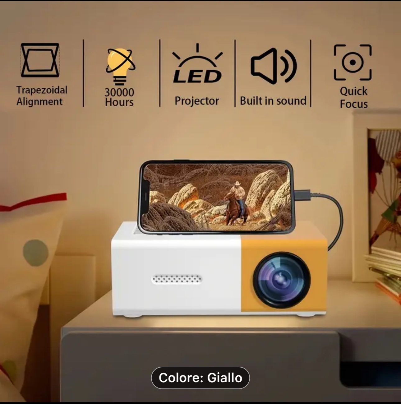 Mini proiettore Led portatile