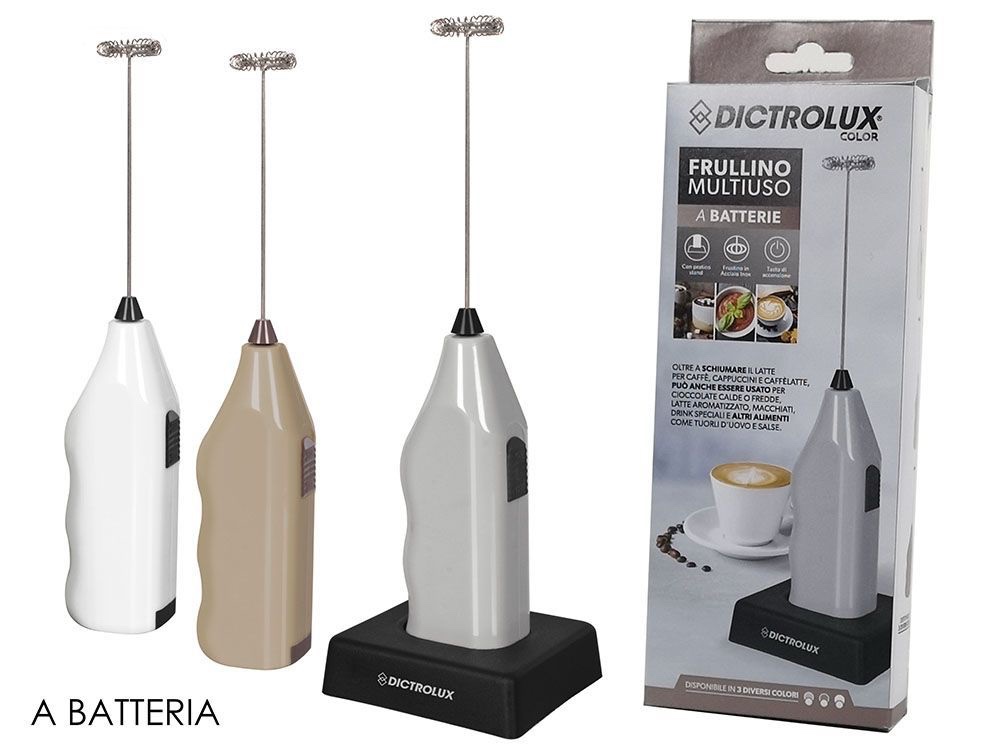 Frullino multiuso, montalatte schiumatore elettrico