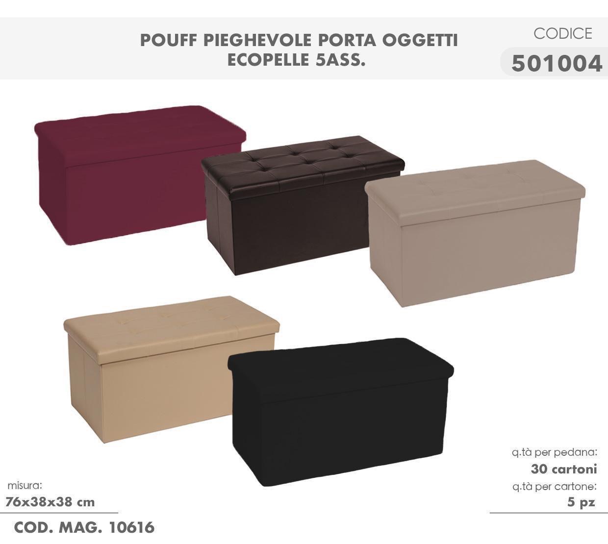 Pouf Cassapanca Contenitore in Ecopelle