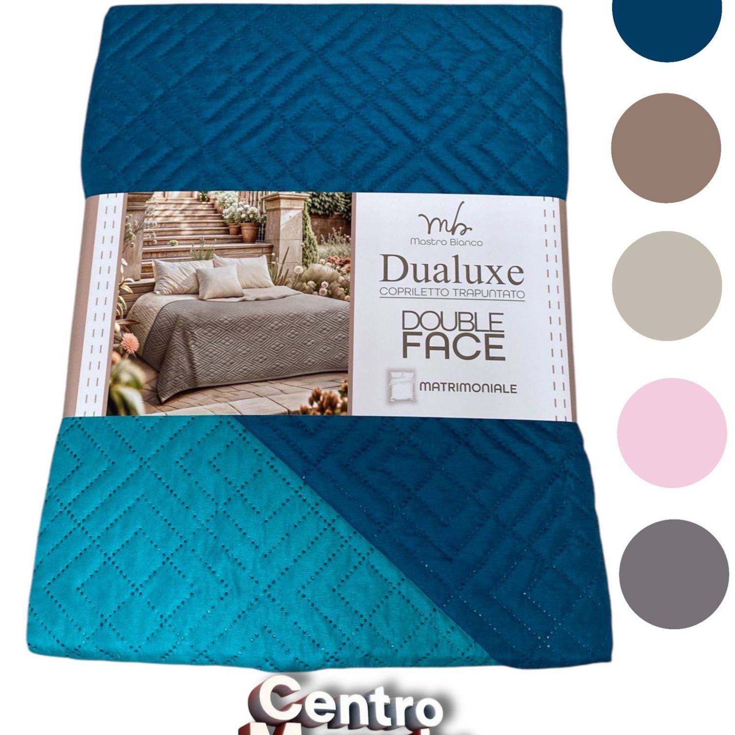 Copriletto Trapuntato Double Face art.DUALUXE per letto Matrimoniale