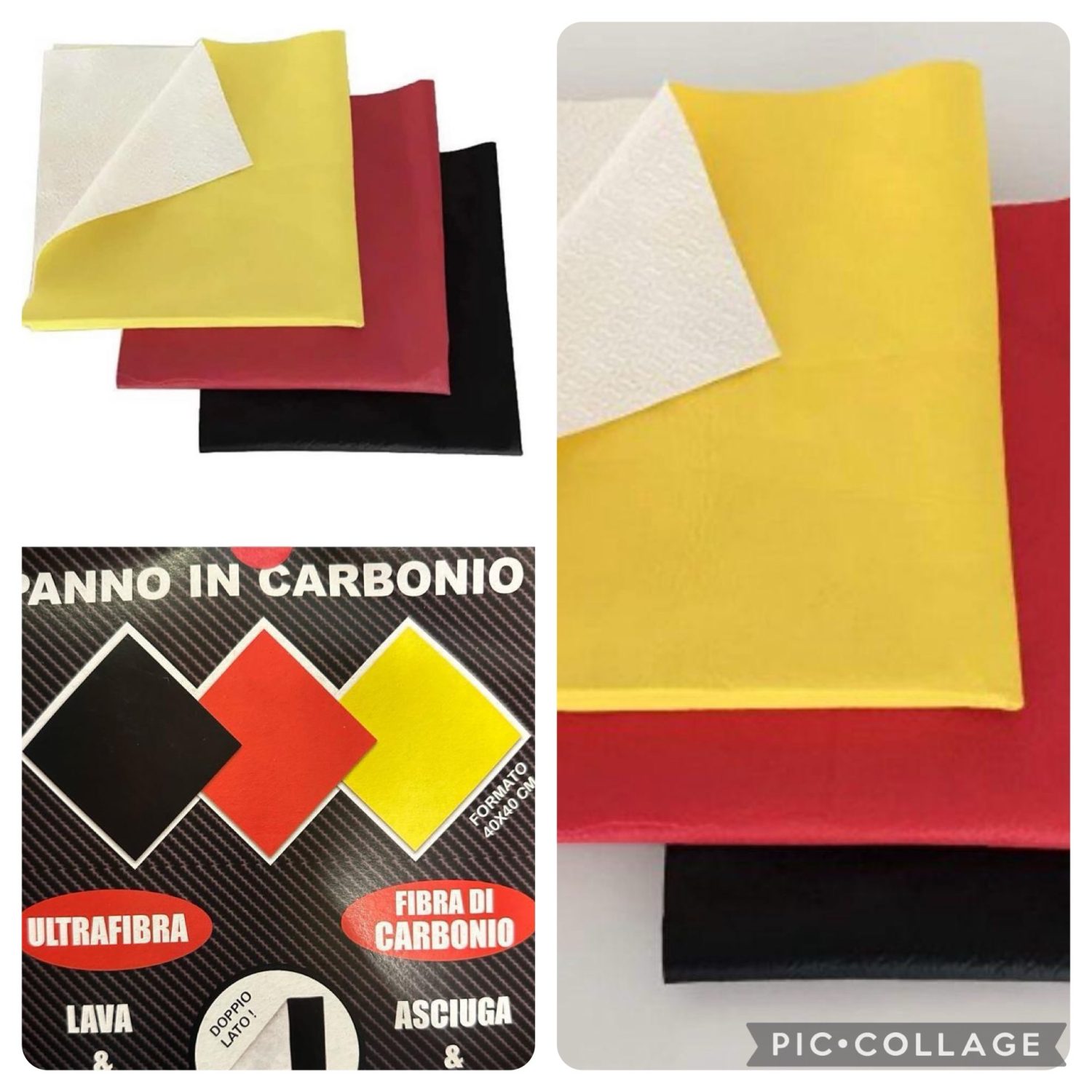 Tris panni in carbonio Lava e Asciuga
