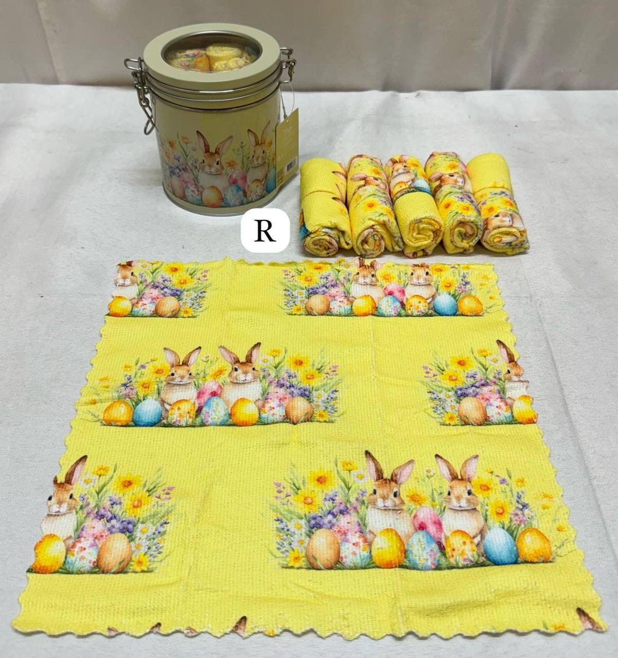 Set Barattolo in Latta + Lavette PASQUA