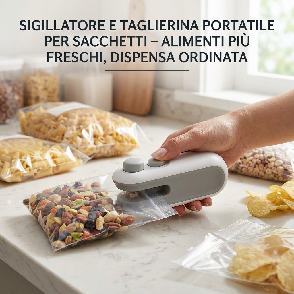Clip sacchetti, sigilla buste automatico