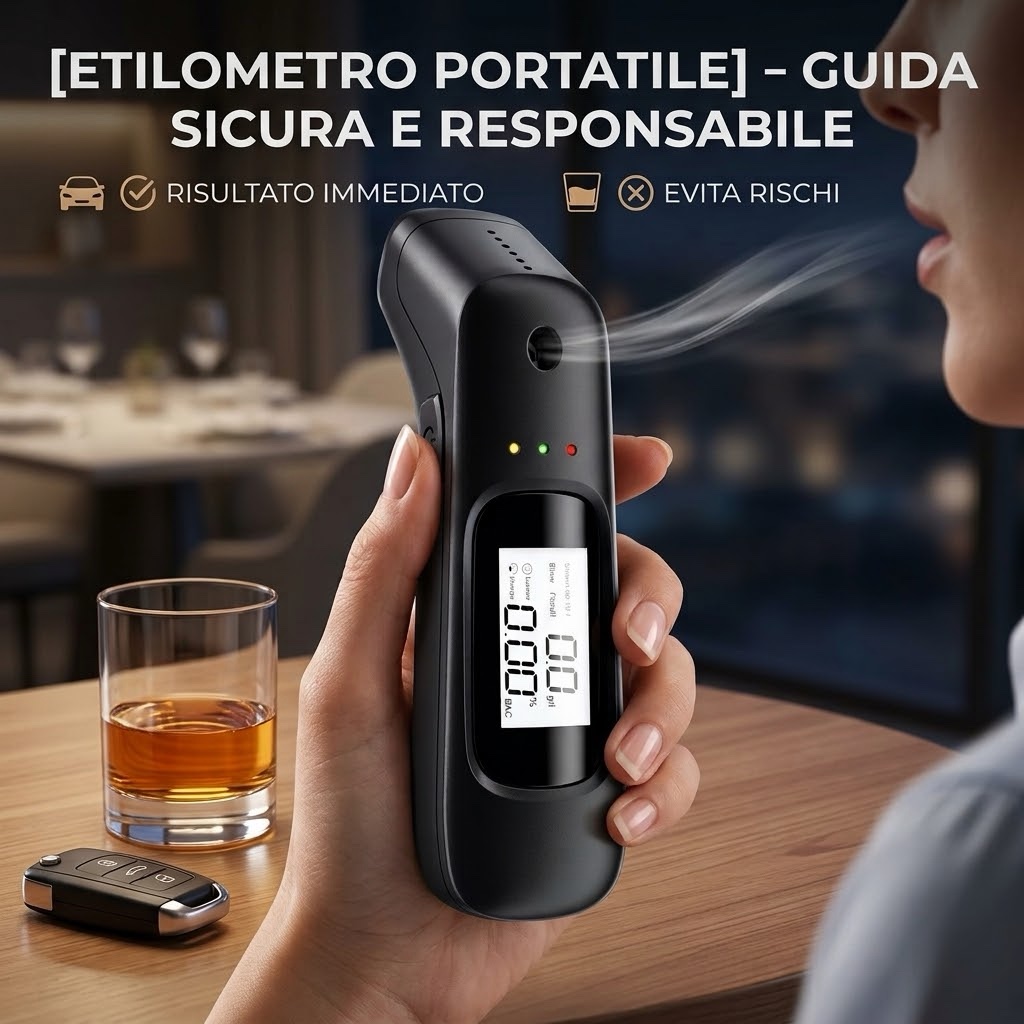 Alcool Test portatile, Etilometro con display