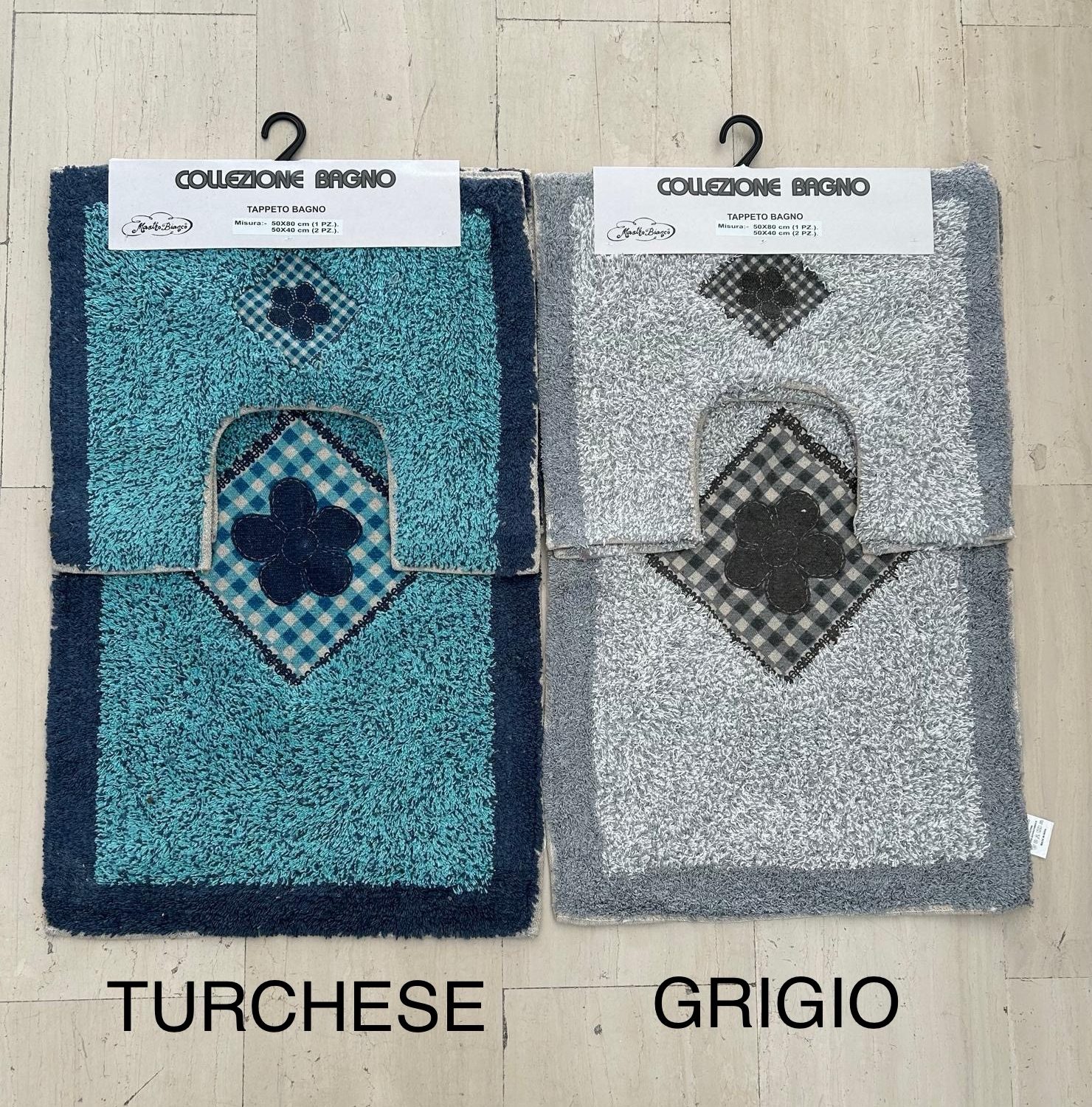 Tris Bagno mod FIORE , Set da Bagno 3 pezzi