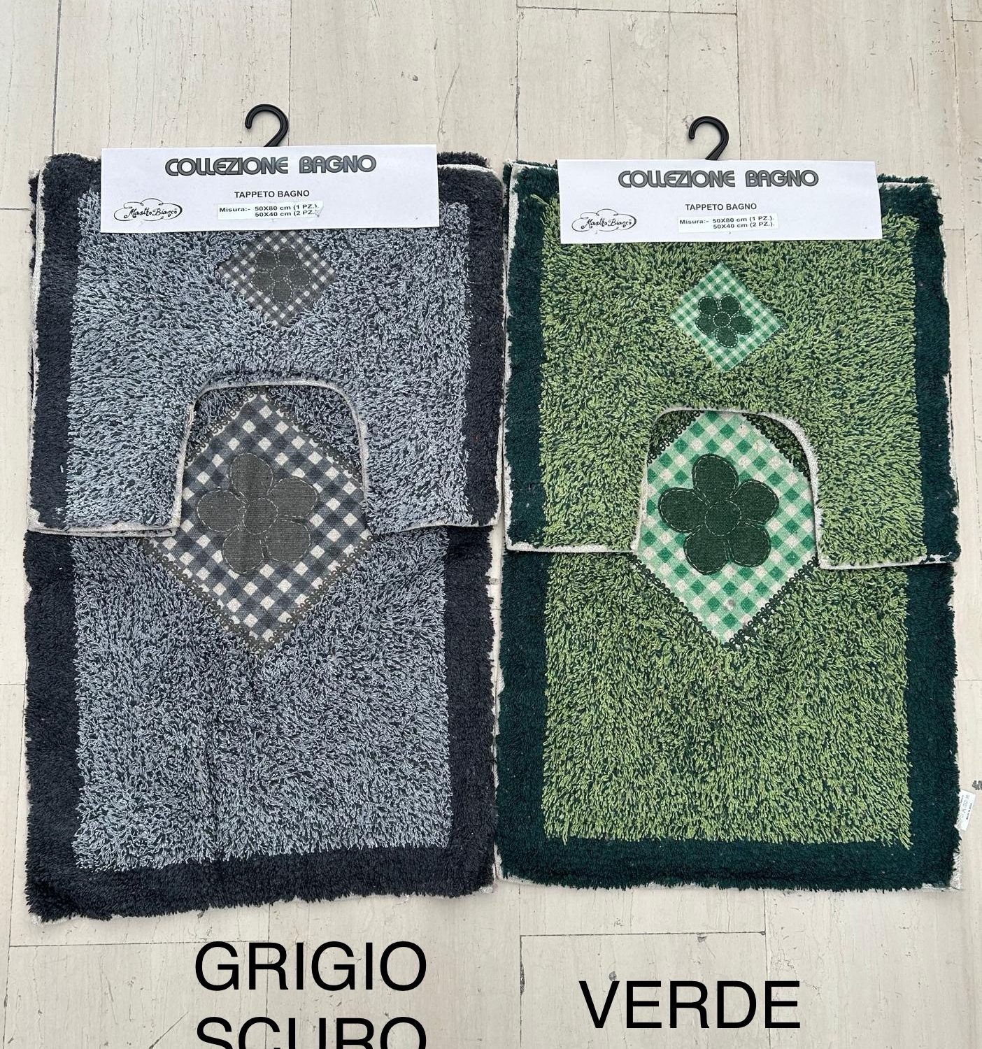 Tris Bagno mod FIORE , Set da Bagno 3 pezzi