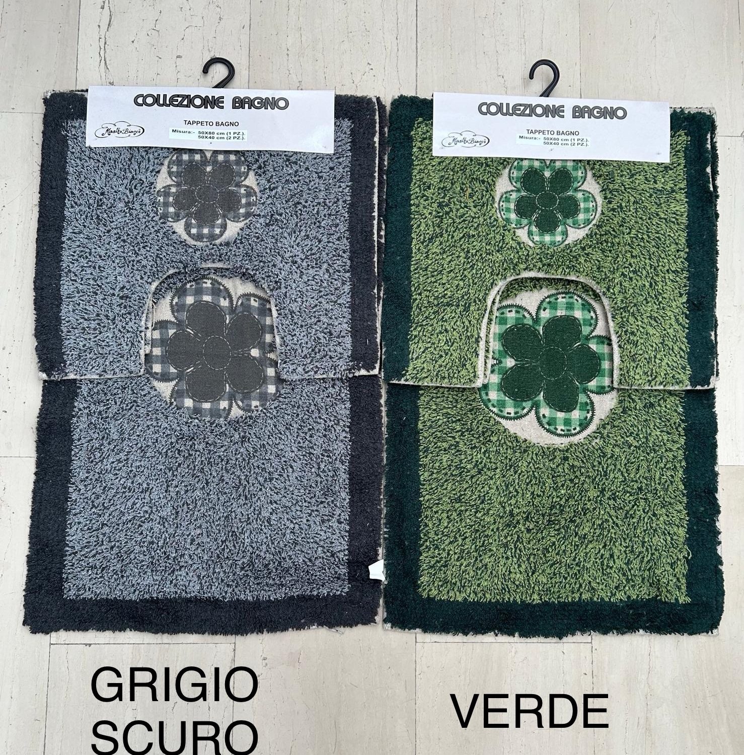 Tris Bagno mod FIORE , Set da Bagno 3 pezzi