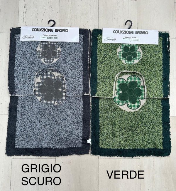 Tris Bagno mod FIORE , Set da Bagno 3 pezzi