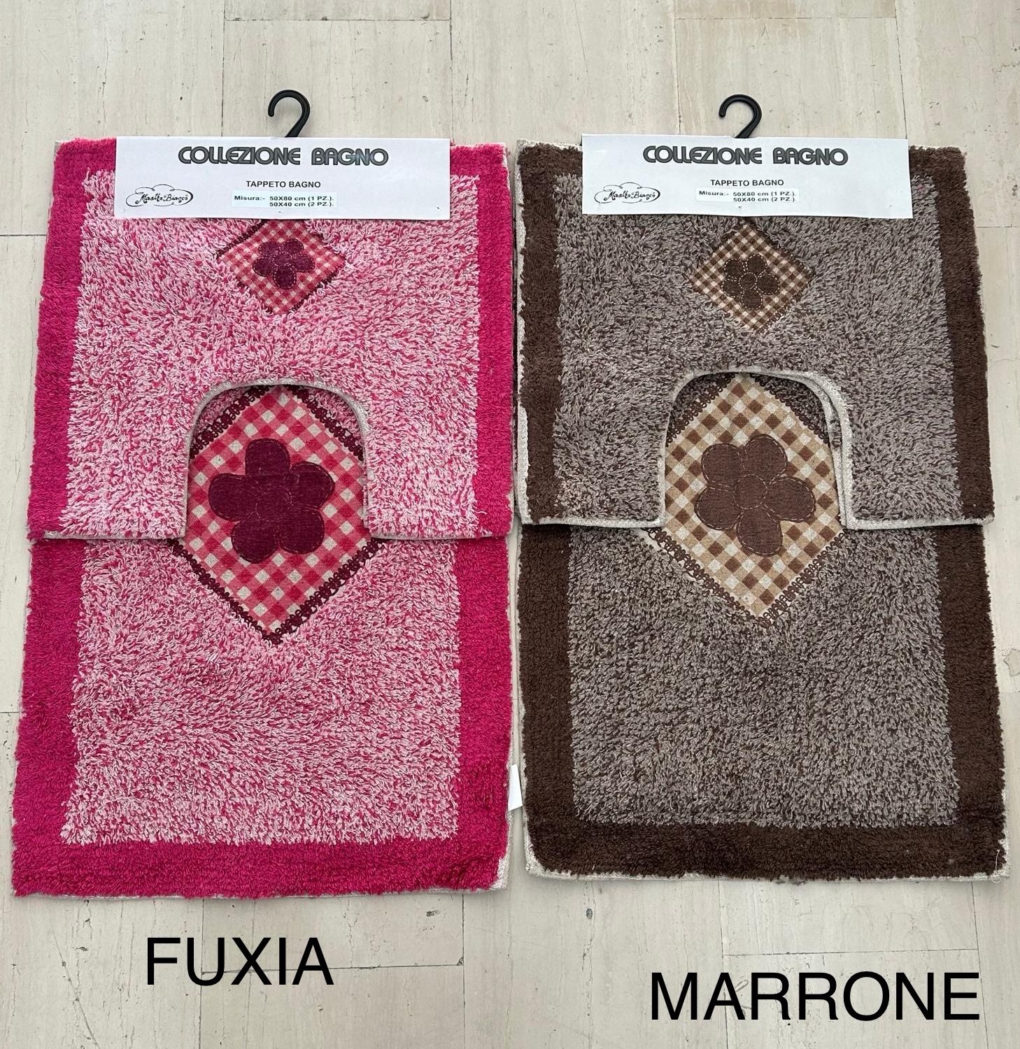 Tris Bagno mod FIORE , Set da Bagno 3 pezzi