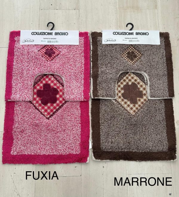 Tris Bagno mod FIORE , Set da Bagno 3 pezzi