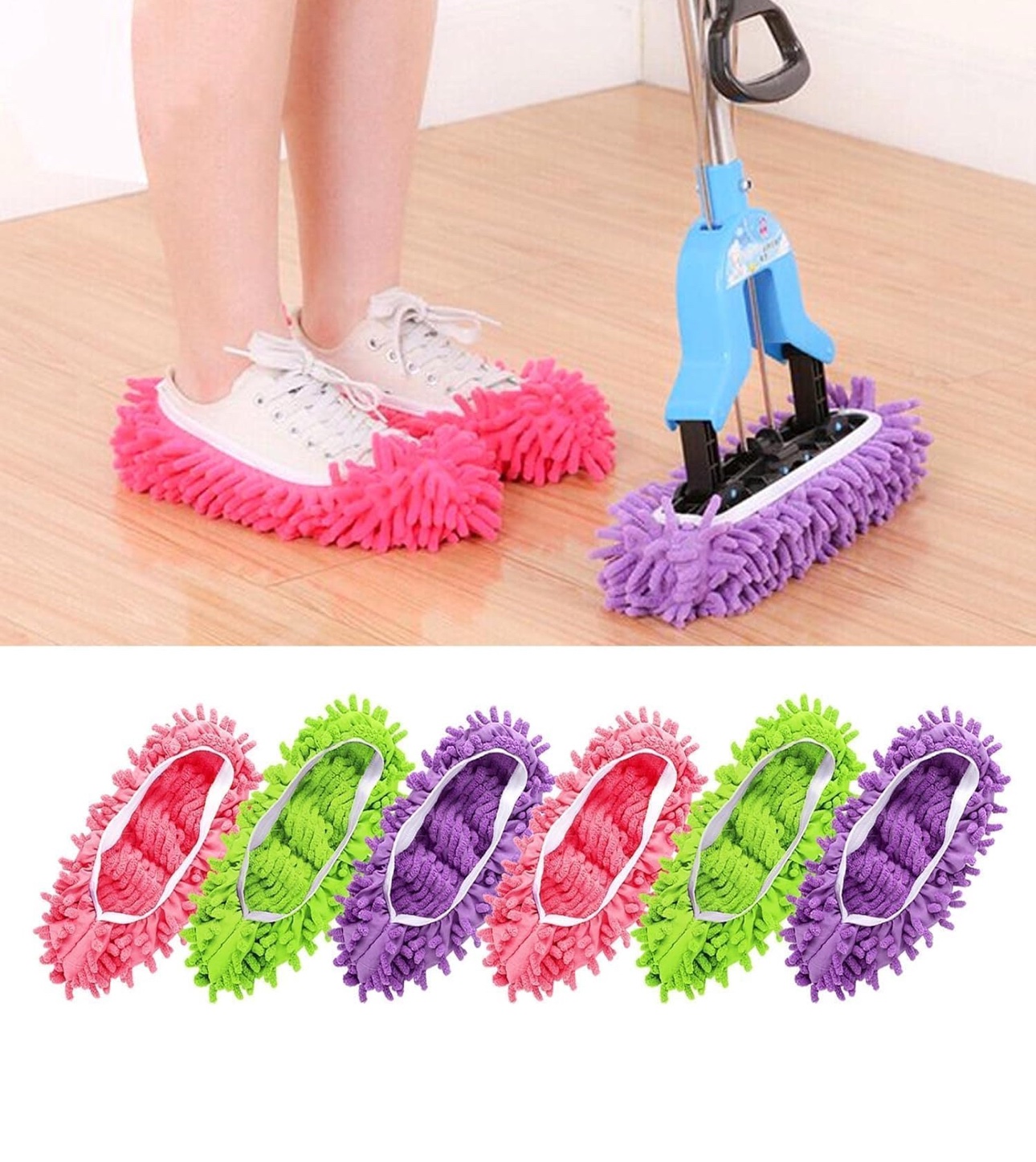 Pattine copriscarpe modello MOP, pantofole per la pulizia