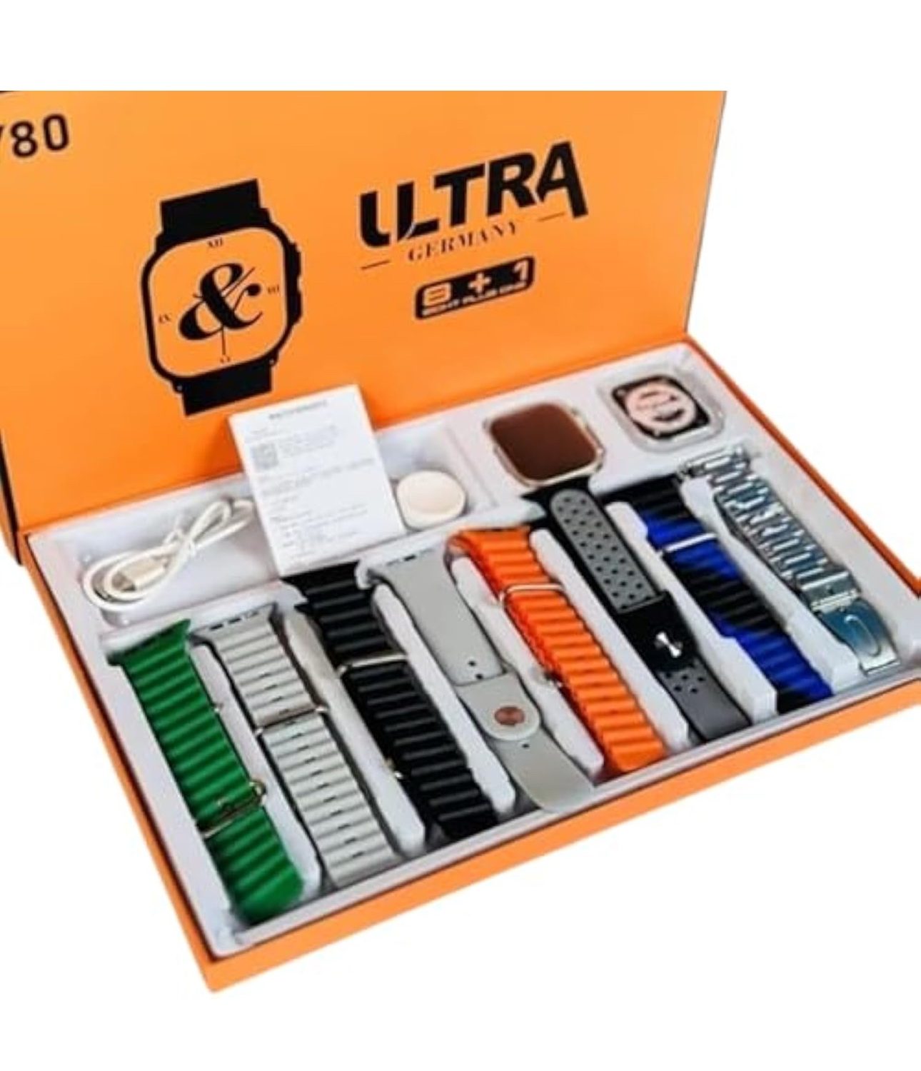 Smartwatch ultra con 7 cinturini
