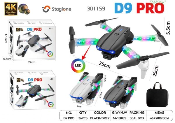 Drone con Telecamera, Mini Drone con Luce Led