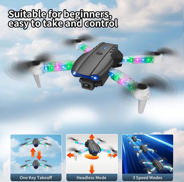 Drone con Telecamera, Mini Drone con Luce Led