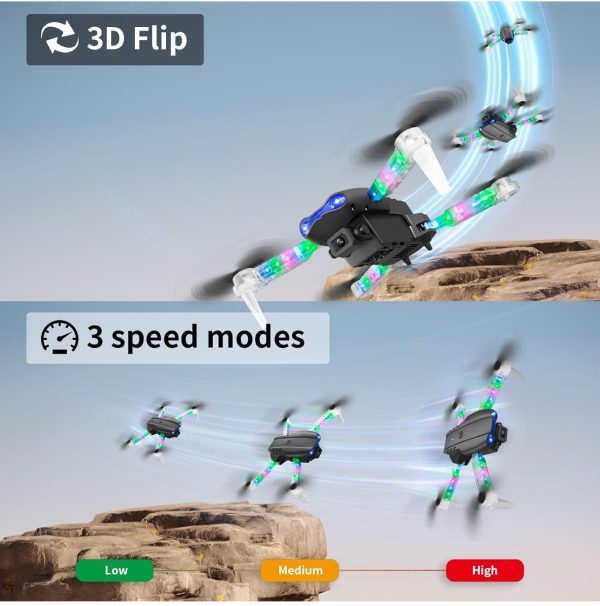 Drone con Telecamera, Mini Drone con Luce Led