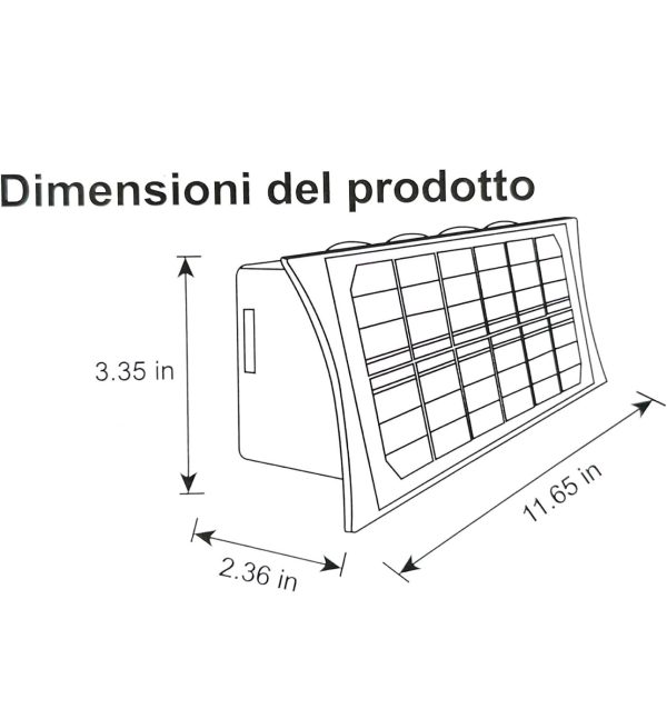 Applique solare , Applique per esterni a 12 bulbi , Alta luminosità