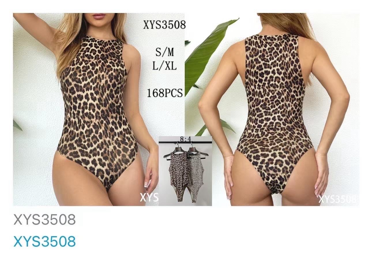 Body Donna Leopardato, Body Giromanica Animalier