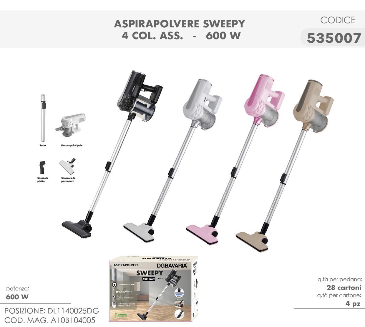 Aspirapolvere con filo 600 Watt, Aspirapolvere 2 in 1 , Aspirabriciole