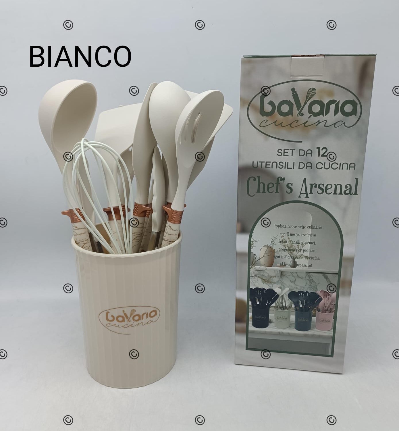 Set Mestoli in Silicone , Set 12 Utensili da cucina