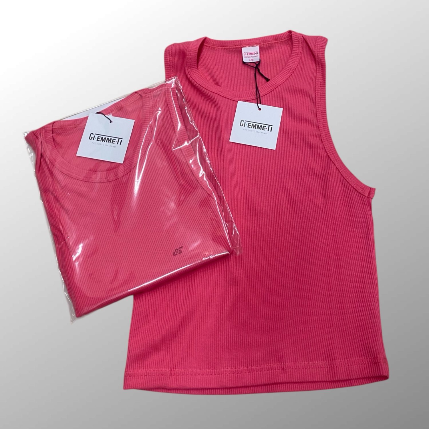 Crop Top Donna , Canotta Corta a costina