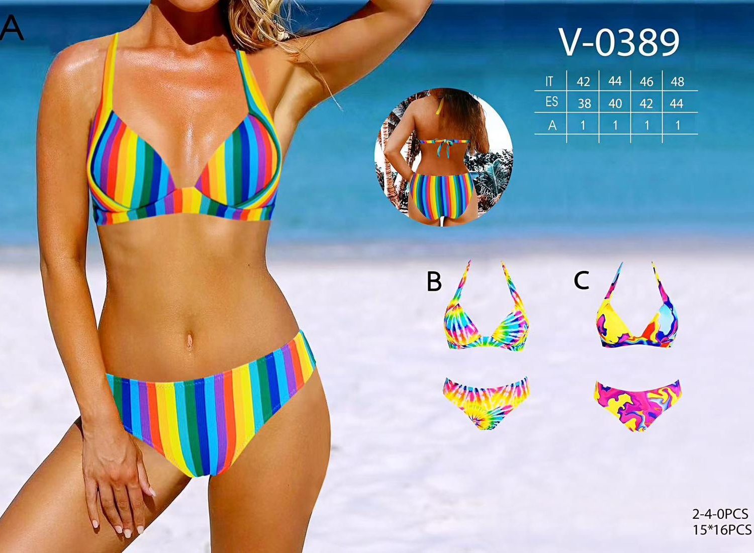Costume Donna 42-48 Mod. ARCOBALENO