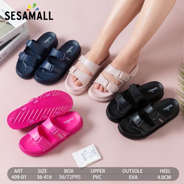 Ciabatte Donna Gommate , Sandali con Doppio Cinturino mod.SLIPPERS