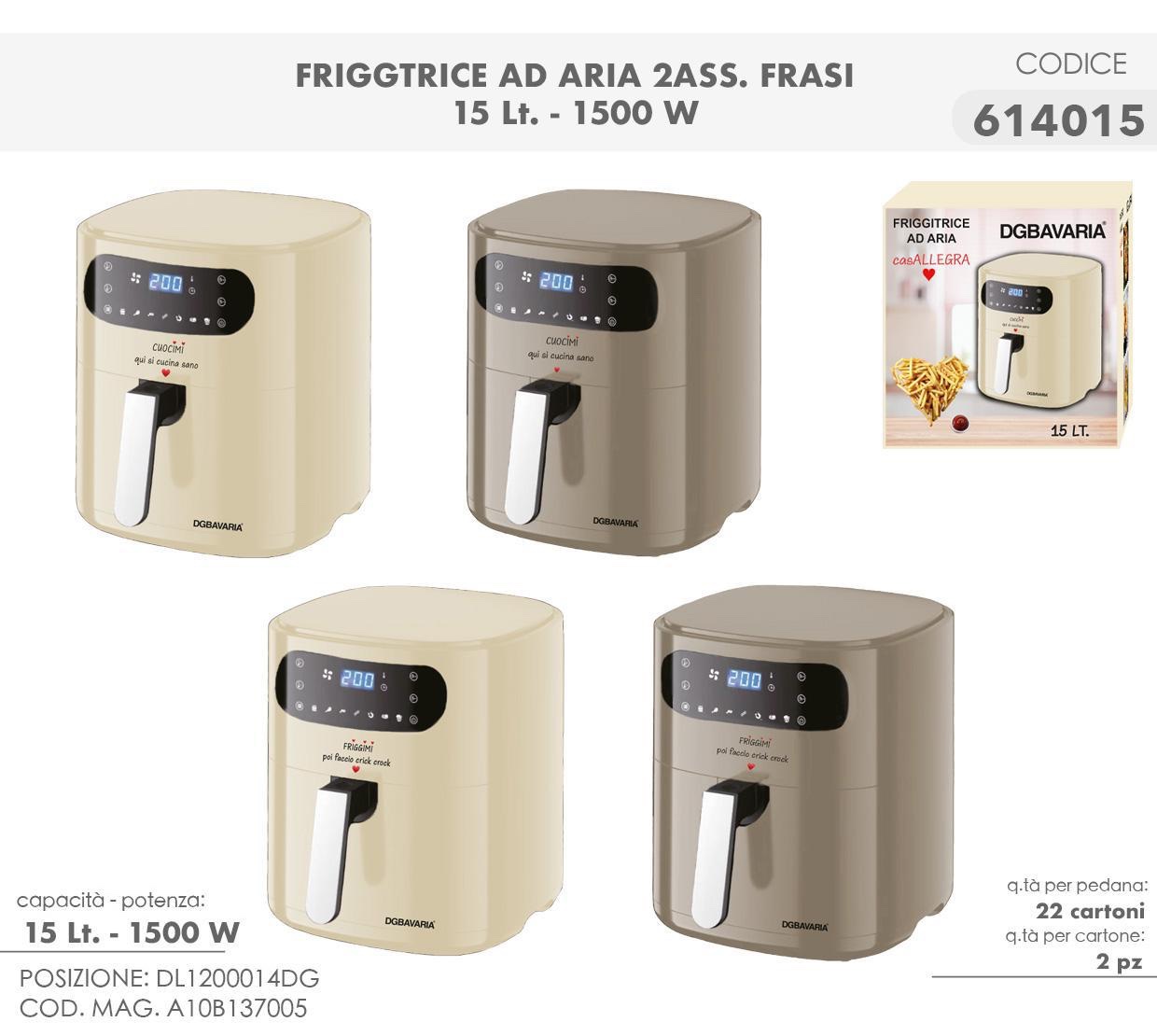 Friggitrice ad Aria 10L , Friggitrice ad Aria Tortora con scritta Vintage