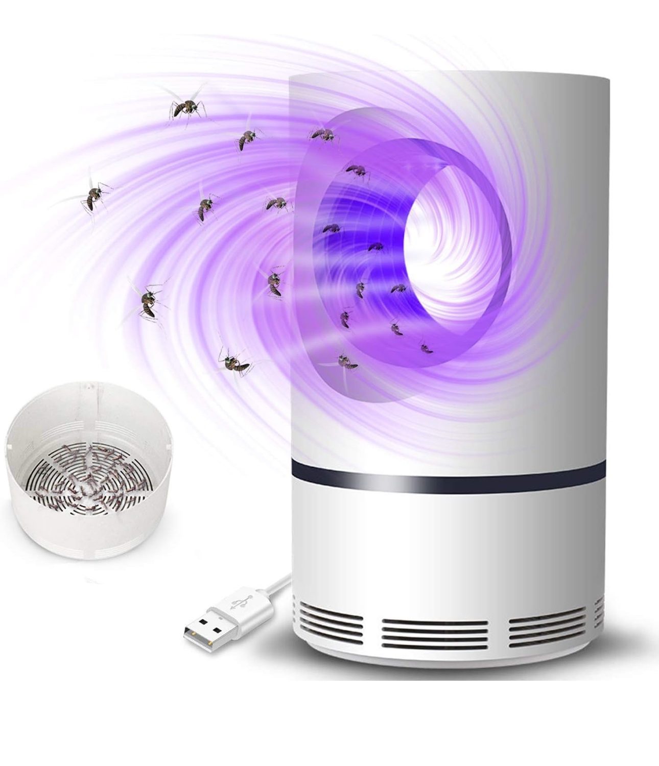 Lampada Antizanzare Vortex , Trappola per insetti Led UV