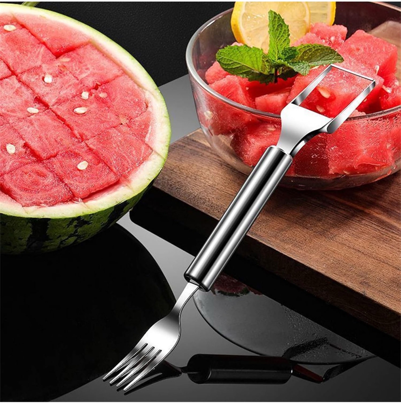 Forchetta Taglia Anguria, Affetta Melone 2 in 1