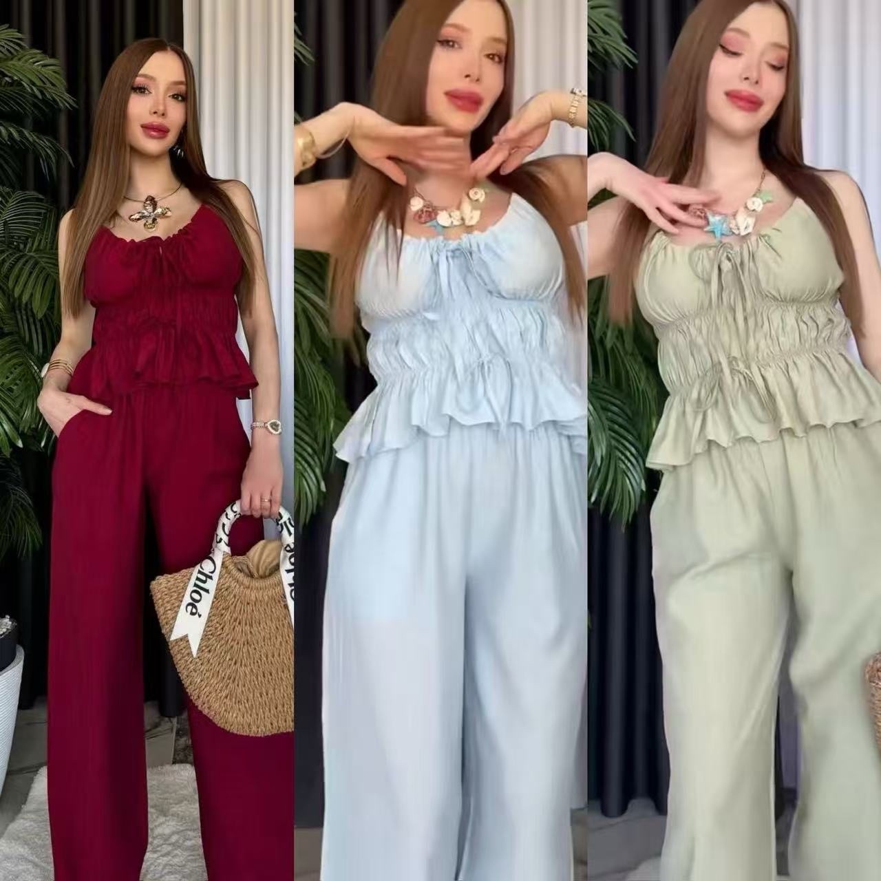 Completo Donna Rouche Top + Pantalone