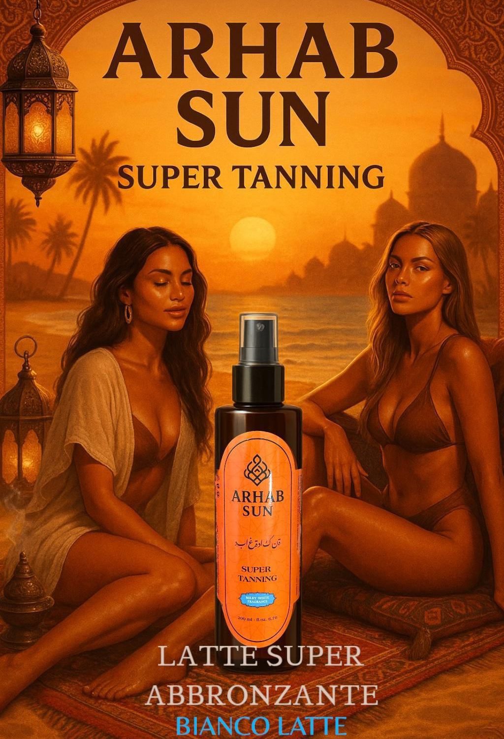 Super Abbronzante Bianco Latte , Olio Solare profumato