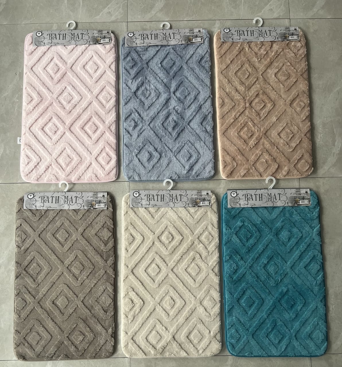 Tappeto Bagno Antiscivolo mis 50x80 Art.ROMBO