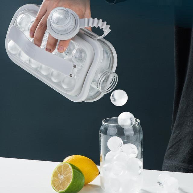 Borraccia in silicone con forme di ghiaccio, Borraccia per cubetti di ghiaccio