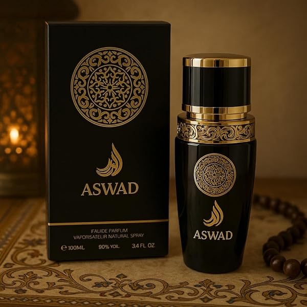 Profumo Arabo Uomo , Profumo Aswad 100ml Nero