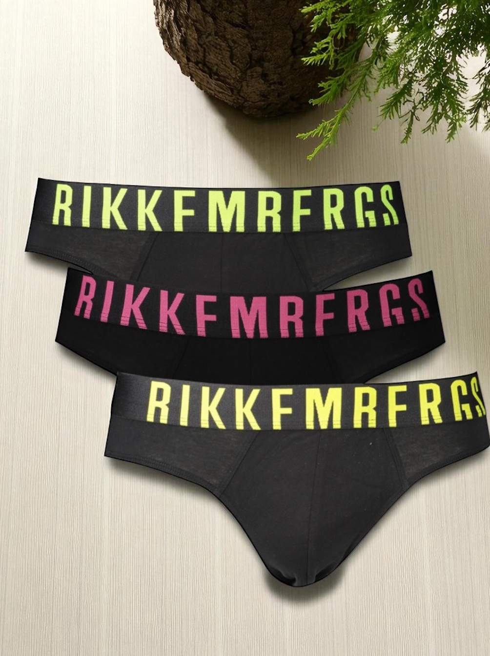 Slip Uomo Bikkembergs FLUO , 3 Slip da uomo