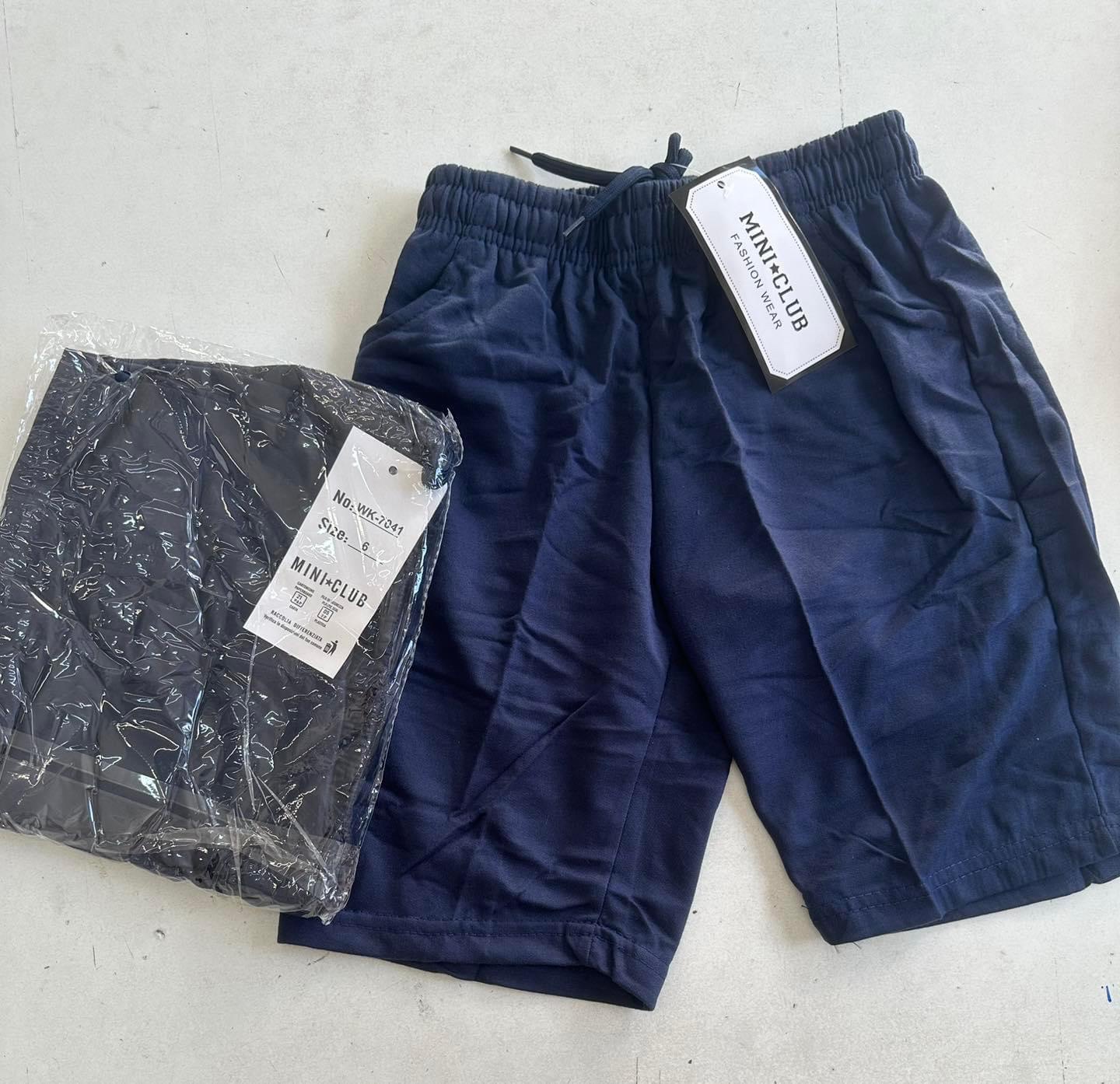 Pantaloncino Blu Bimbo , Pantaloncino scolastico blu cotone