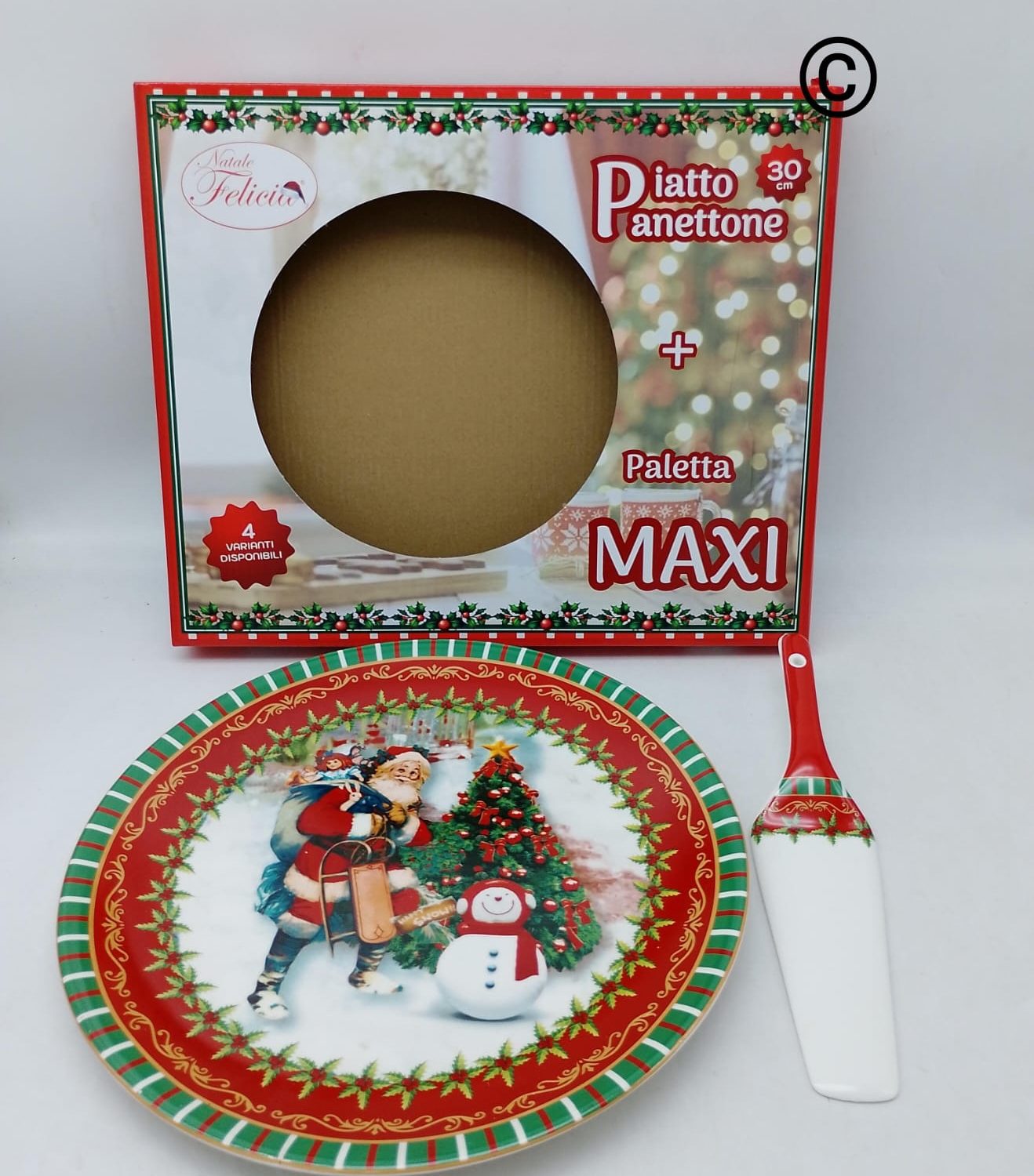 Piatto Panettone Natalizio con Paletta
