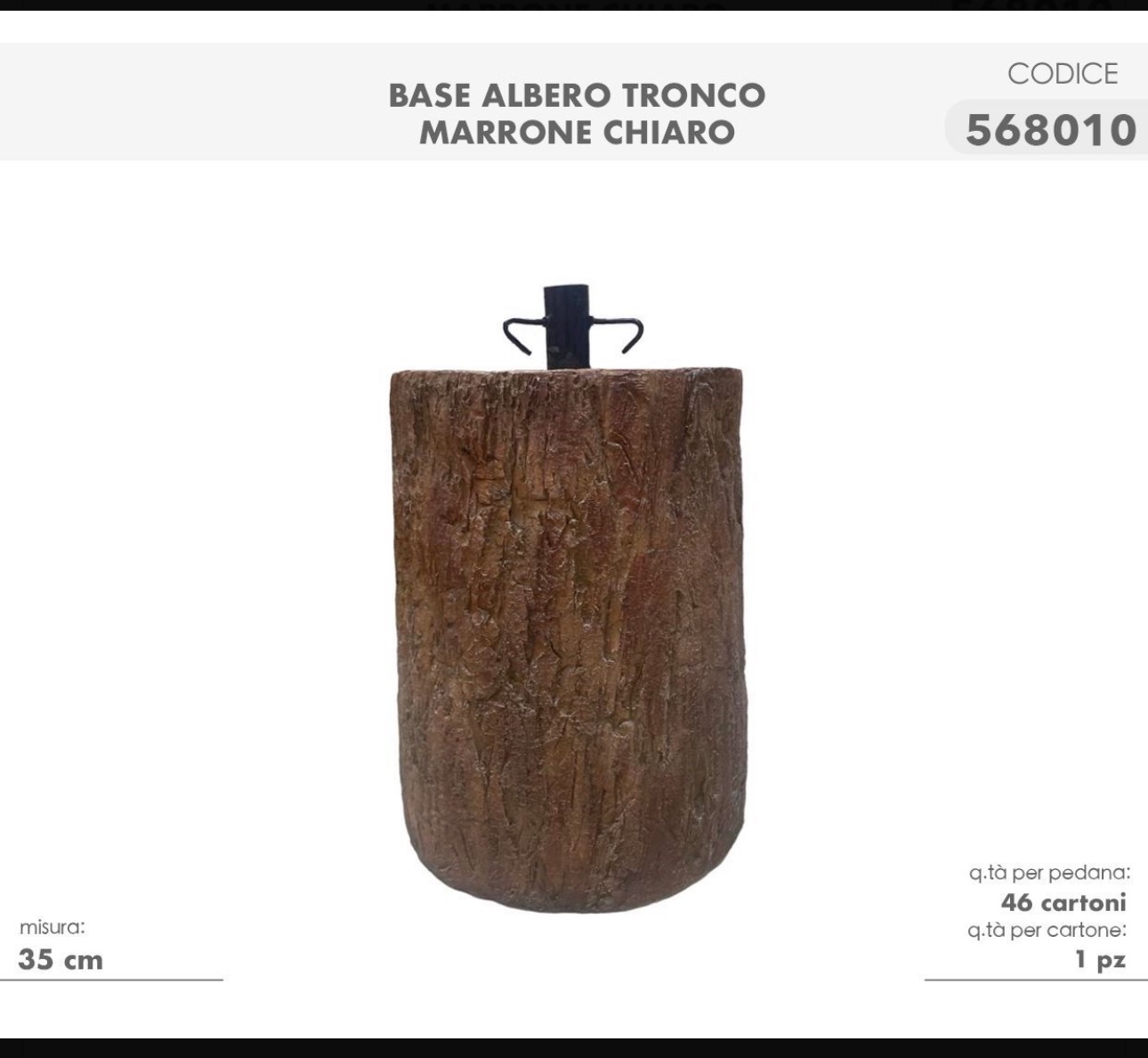Base Albero Tronco Marrone 35cm