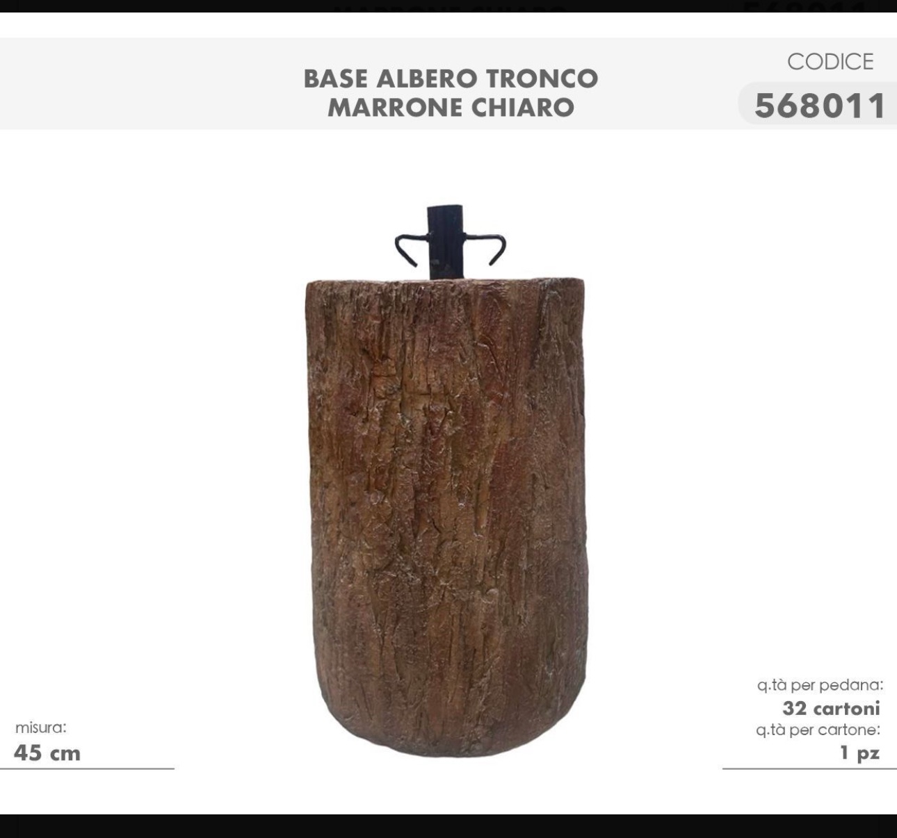 Base Albero Tronco Marrone 45cm