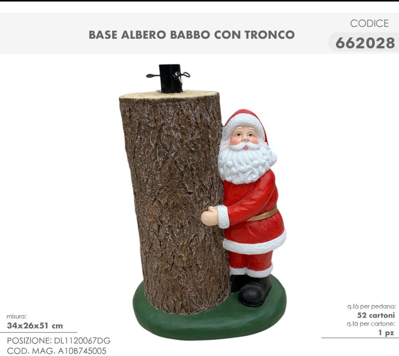 Base Albero Tronco con Babbo Natale