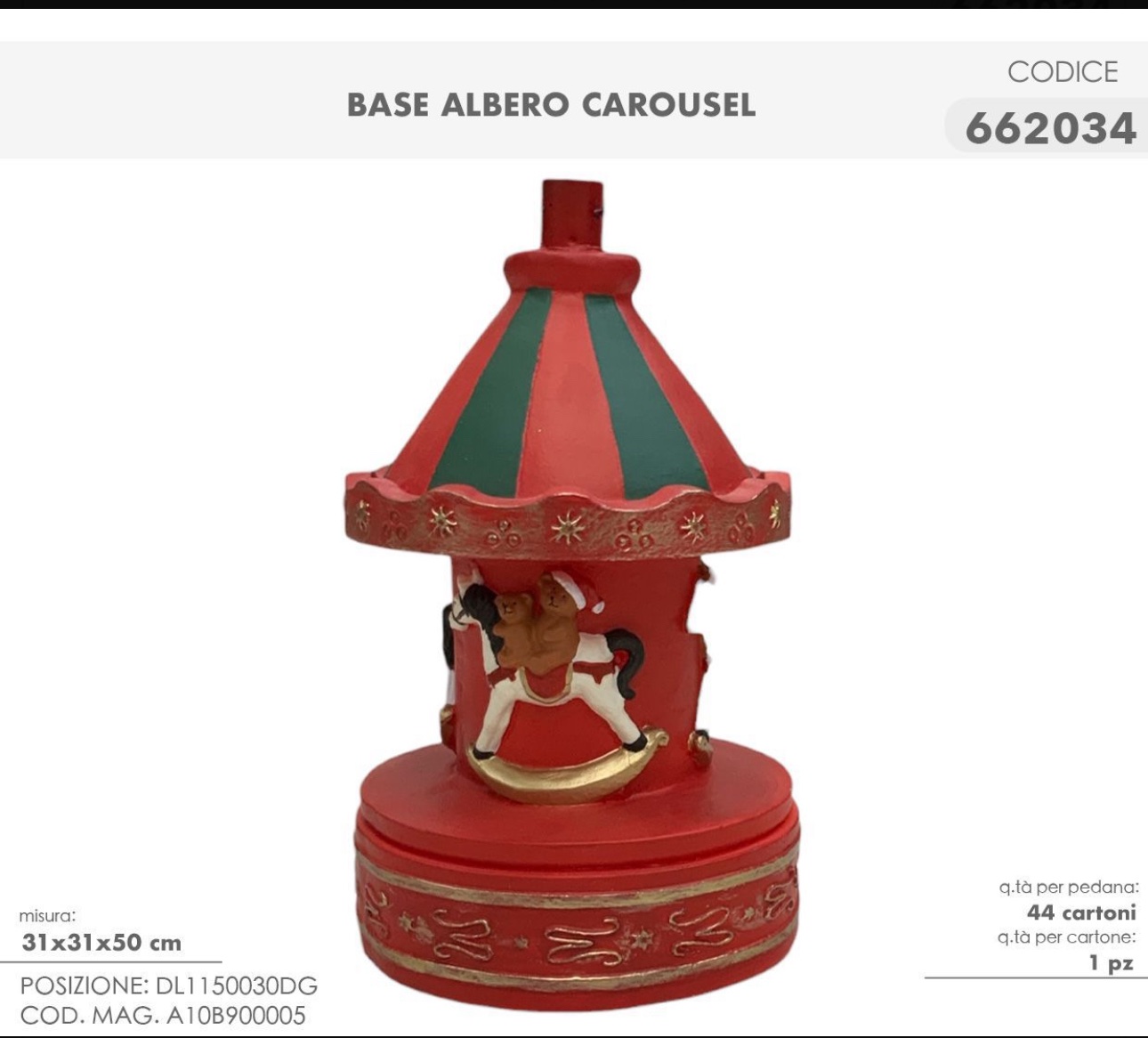 Base Albero Rosso Giostra Carosello