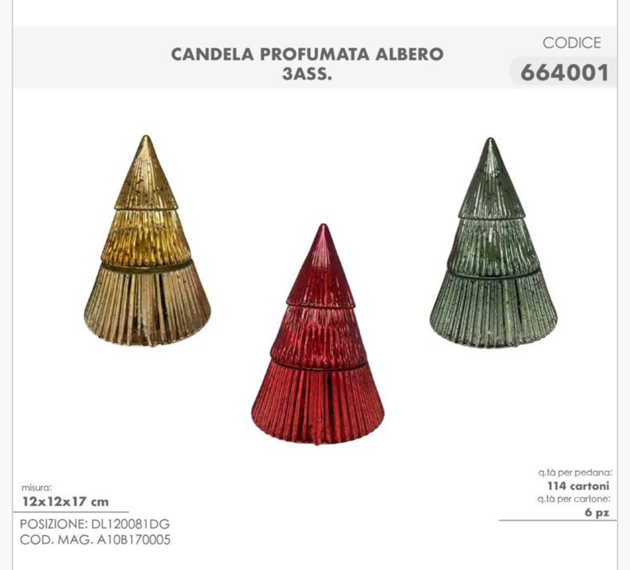 Candela Profumata mod. Piramide