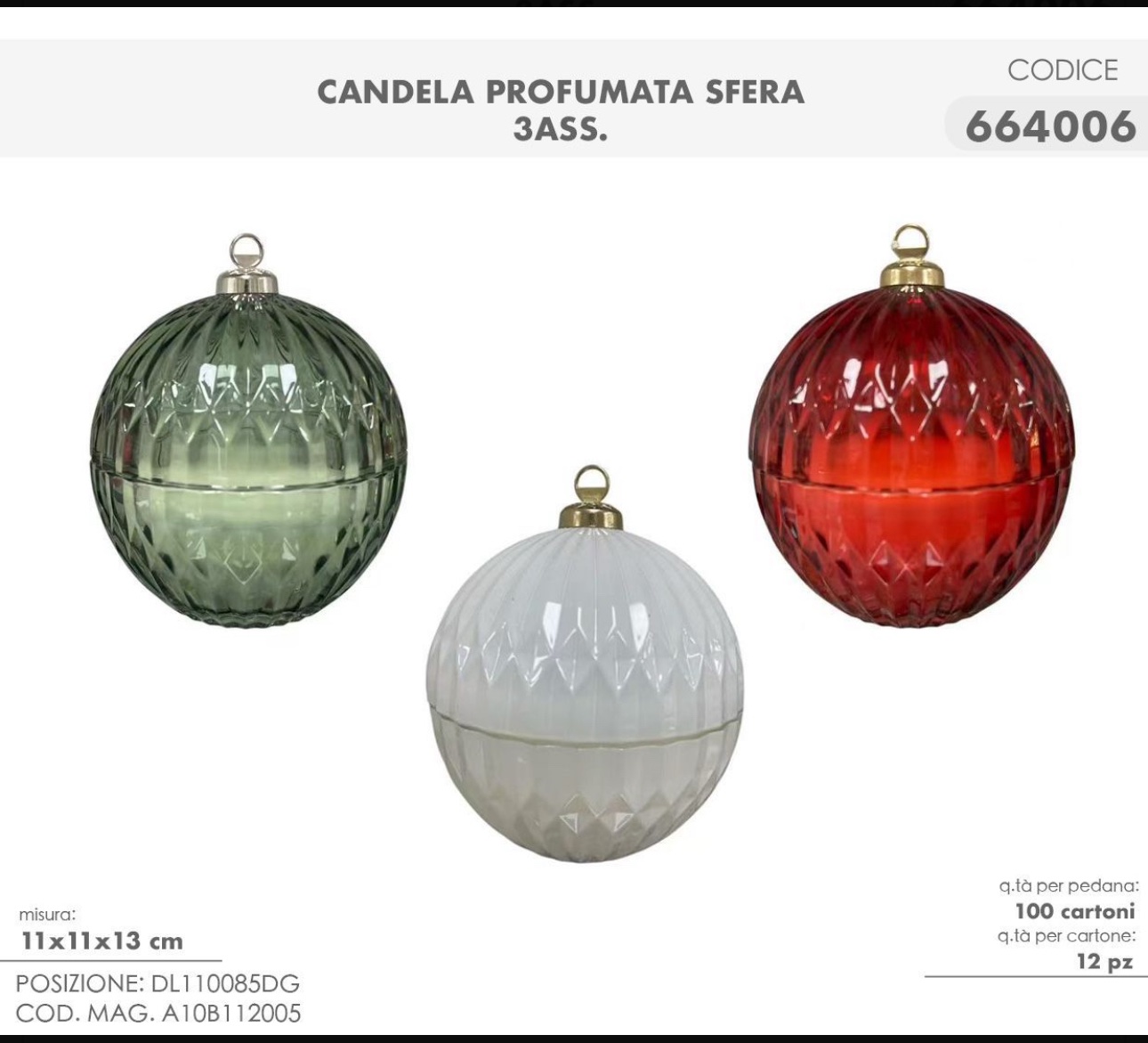 Candela Profumata mod. Sfera Grande