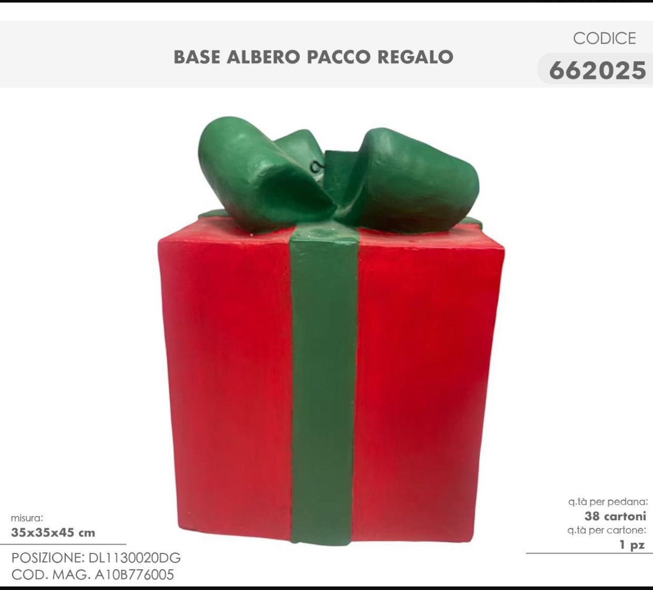 Base Albero Pacco Regallo con Fiocco , Base albero in Ceramica