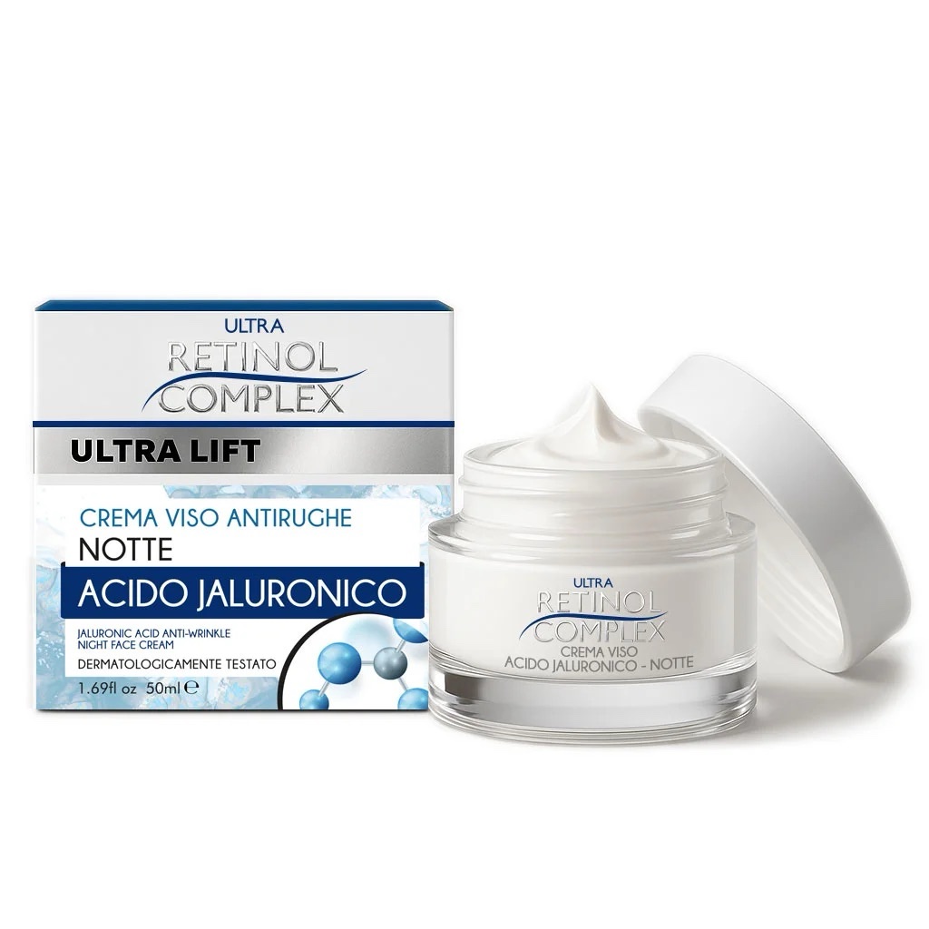 Crema Viso Antirughe Notte Acido Jaluronico