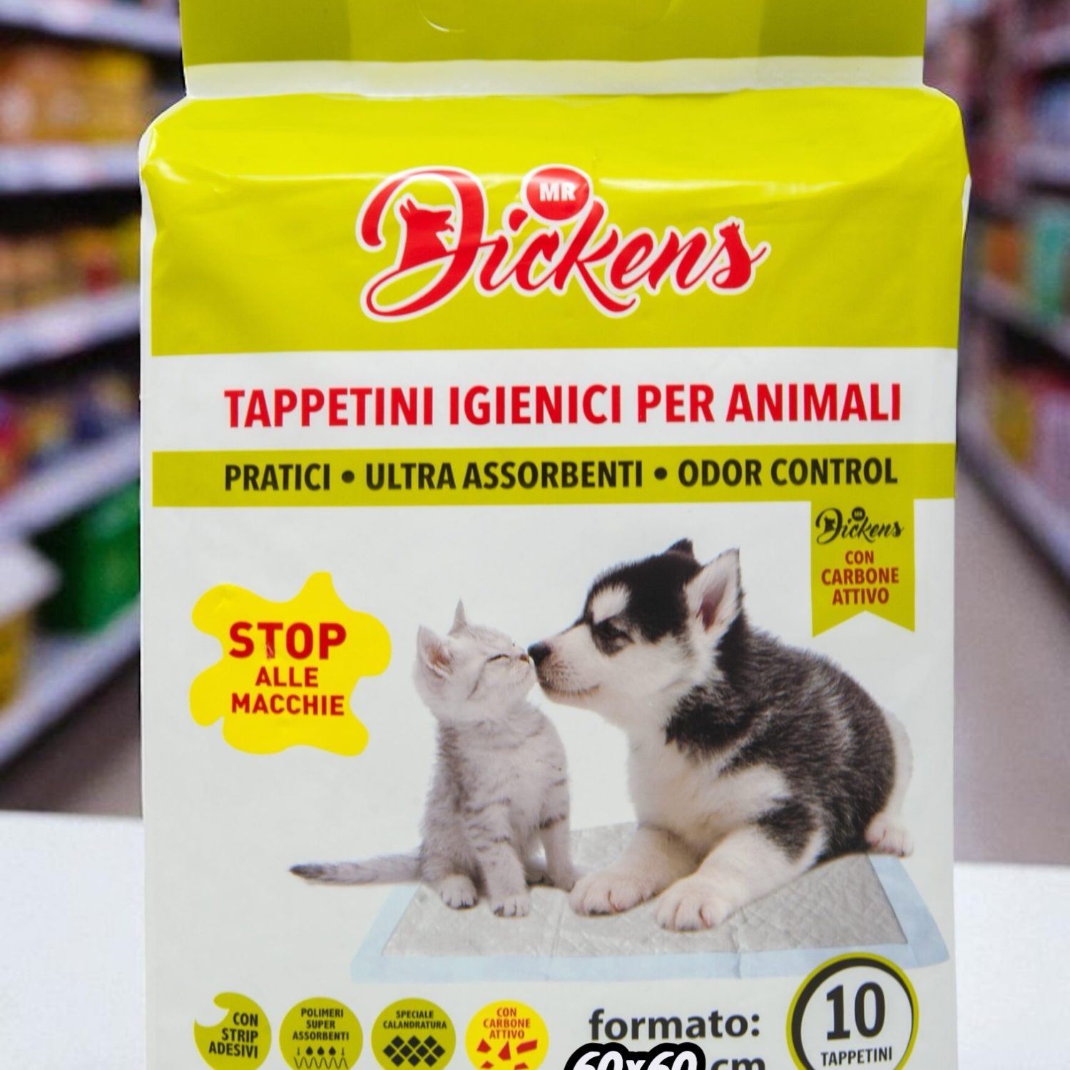 Tappetini Igienici per Cani con Carbone Attivo 60x60 , Traversine Animali