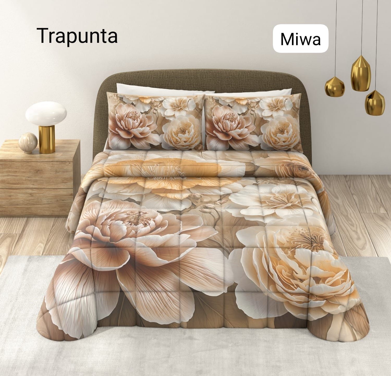 Trapunta Matrimoniale mod. Miwa, Trapunta in stampa Digitale Irge