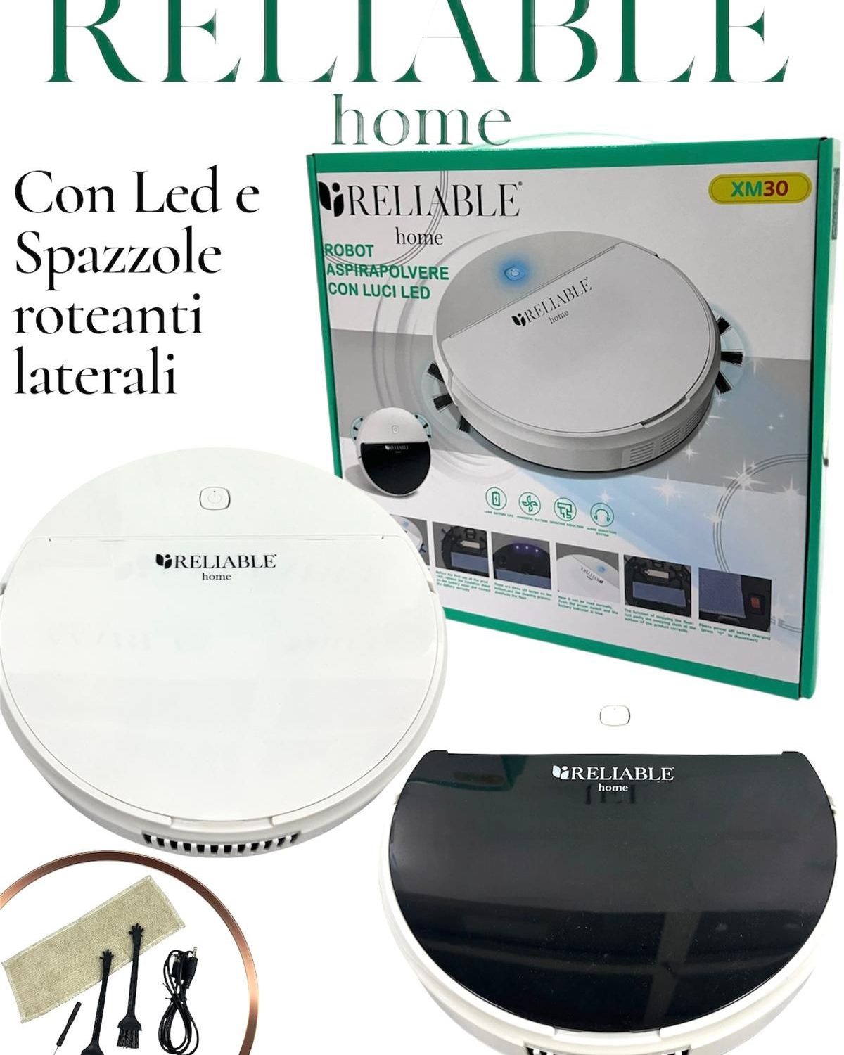 ROBOT ASPIRAPOLVERE CON LED RICARICABILE USB