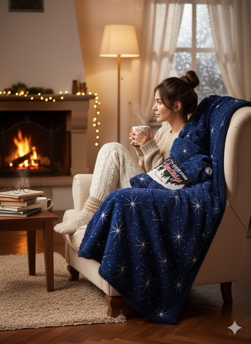 Plaid coral con pelliccia all’interno mod.Night