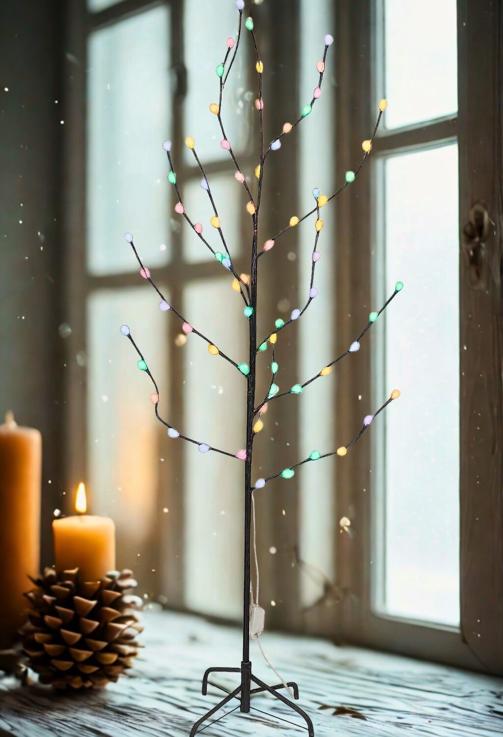 Albero Rami luminoso Multicolor 150cm